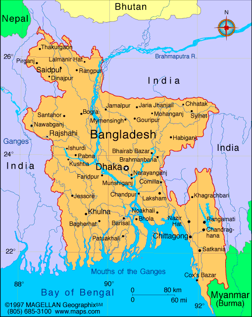siyasi haritasi banglades